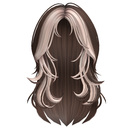 Two-Tone Messy Mermaid Wolfcut Brown & Blonde's Code & Price - RblxTrade