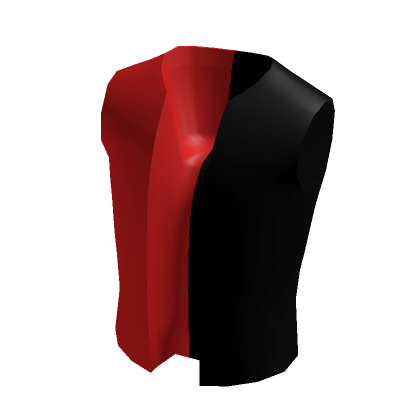 Roblox Item 🍬 Half Black Red Vest 🍬