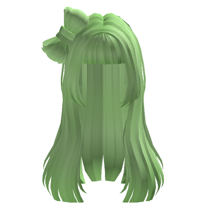 Green 2000s Popstar Diva Bow Hair - Roblox