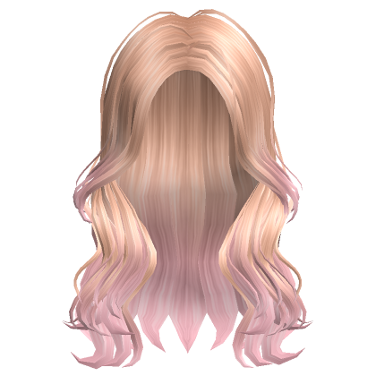 Blonde w/ Pink Cute Soft Hair w/ Curtain Bangs | Roblox Item - Rolimon's