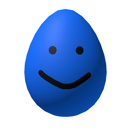 Pastel Blue Egg Noob Head - Roblox