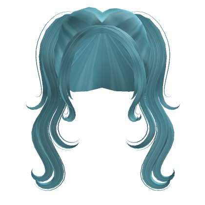 Long Flowy Pigtails in Blue | Roblox Item - Rolimon's