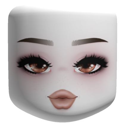 Brown MakeUp Girl Face Roblox Item - Rolimon's, roblox faces girl 