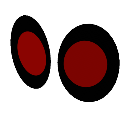 Roblox Item Giant Dark Cartoon Eyes - Red