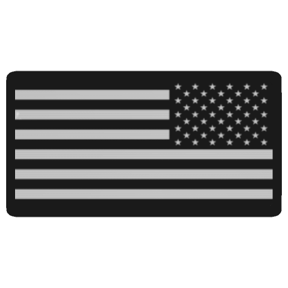 Parche de hombro: Bandera de América en blanco y negro - Roblox