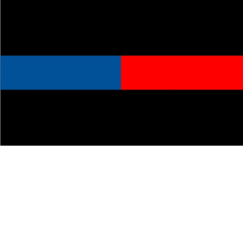 Thin Blue and Red Line.