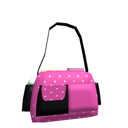 Roblox Item Pink Baddie Baby Bag with Baby Bottle