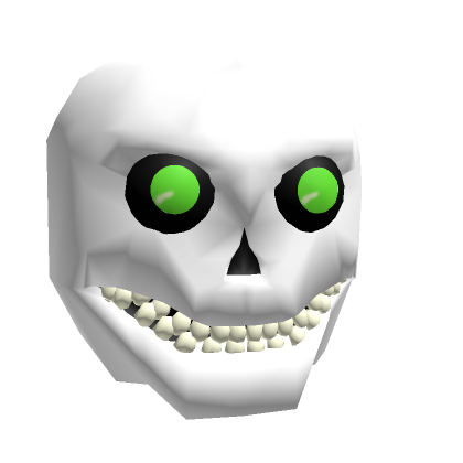 Roblox Item Green Eye Skull Mask Smiling Skeleton Teeth Smile
