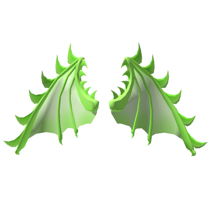 Roblox Item Spiked Green Curled Dragon Wings
