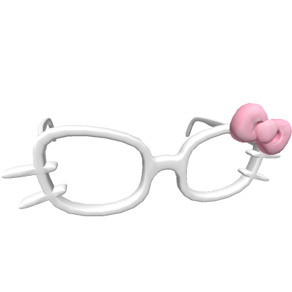 kawaii oversized kitty glasses in pink