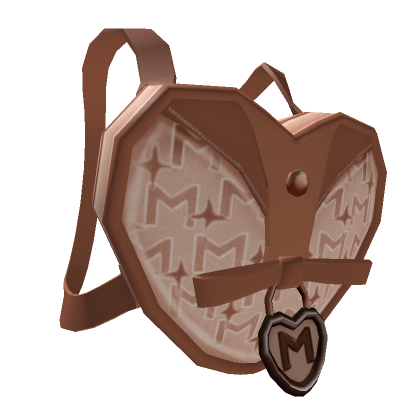 Roblox Item Heart Locket Y2K Bag in Brown