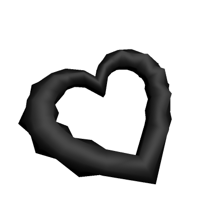 Roblox Item Heart-Shaped Halo (Black)