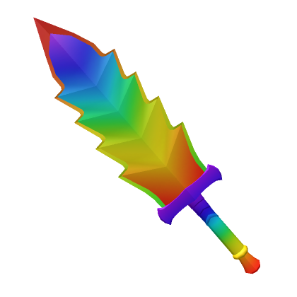 Roblox Item Flaming Rainbow Jagged Dragon Sword