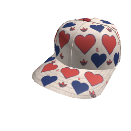 Roblox Item adidas Valentines White Hat With Hearts