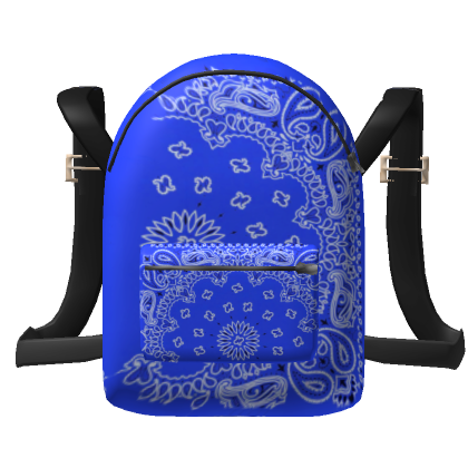 Roblox Item Blue Bandana Backpack