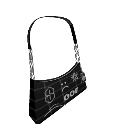 Roblox Item Black Doodle Double Chain Black Bag 3.0 :(