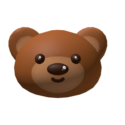 Cute Brown Teddy Bear Mask | Roblox Item - Rolimon's