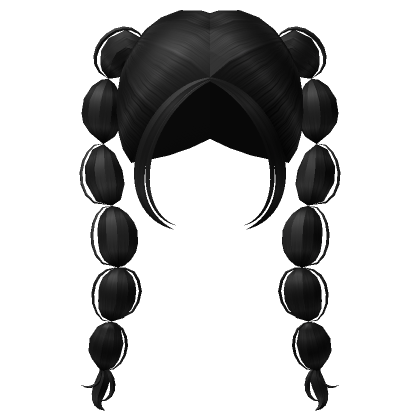 Long Black High Set Pigtails Roblox Hair ID Code - Ohana Gamers
