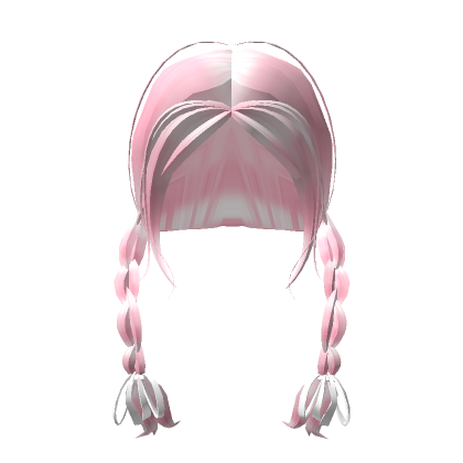 Roblox Item preppy pink bow braided pigtails