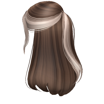 Aesthetic half up hair in brown - Roblox  Half up hair, Black hair roblox,  Brown hair roblox