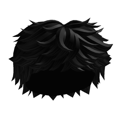 black emo y2k messy curly anime boy hair