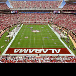 B. Denny Stadium || Alabama Crimson Tide