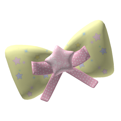 Roblox Item ୨୧ | cute star bow polka dot hair clip (right)