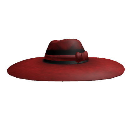 Roblox Item Red Wide Brim Hat