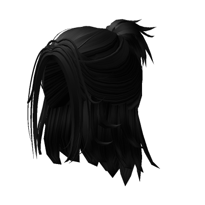 Anime Boy Half Up Hair in Black | Roblox Item - Rolimon's