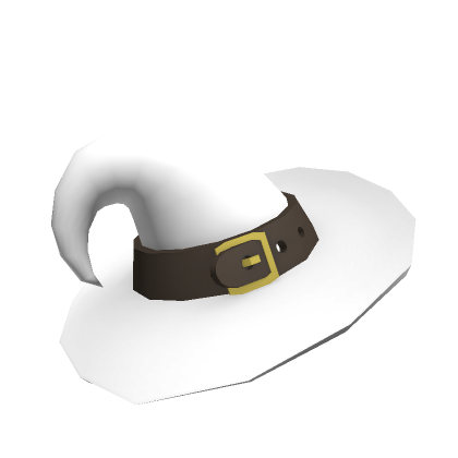 Roblox Item Stylised White Wizard Hat