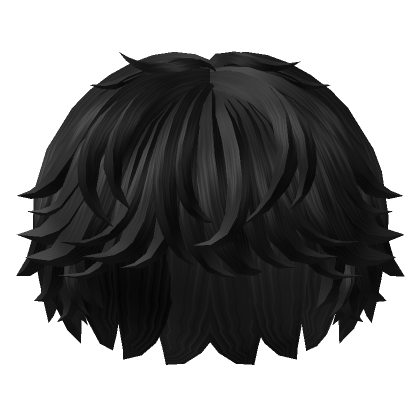 ⋆ Black Fluffy Messy Anime Boy | Roblox Item - Rolimon's
