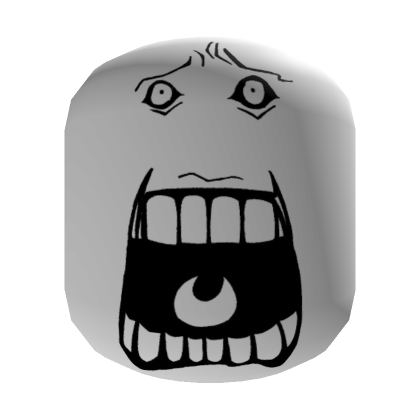 Roblox Item Screaming Horrified Face [Institutional White]