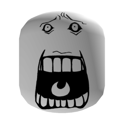 Screaming Horrified Face [Institutional White] | Roblox Item - Rolimon's