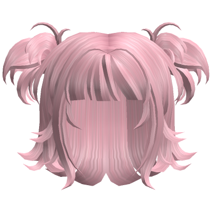 Roblox Item Y2K Grunge Messy Layered Pigtails Pink