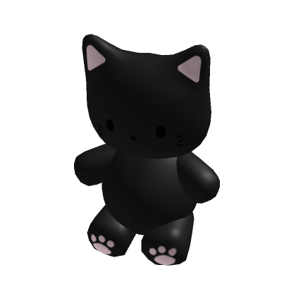 cute huge kawaii kitty plushie black (holdable) | Roblox Item - Rolimon's