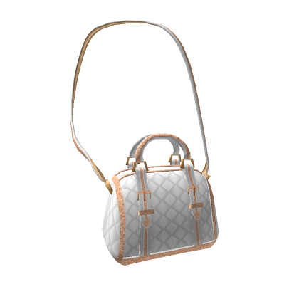 Roblox Item Glittering Gold Mini Lux Bag in White