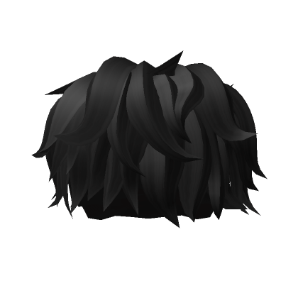 Black Messy Hairstyle 7.0's Code & Price - RblxTrade
