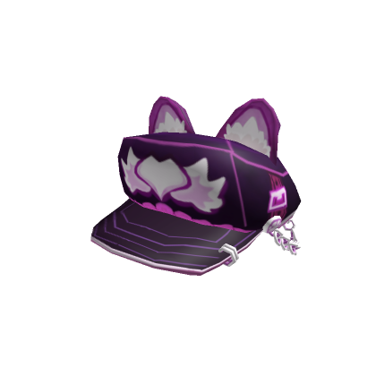 Roblox Item Punk Goth Cat Hat With Chain