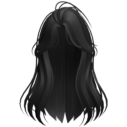 Soft Anime Girl Hair (Black) - Roblox