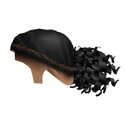 Cola de caballo rizada [Negro] - Roblox