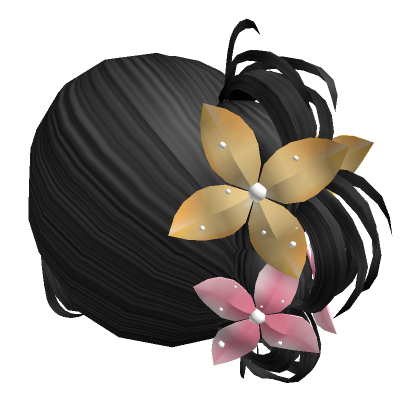 Sunlit Claw Clipped Updo (Black) | Roblox Item - Rolimon's