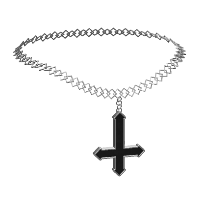Upside down cross necklace silver deals