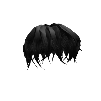 Black Messy Hairstyle - Roblox  Messy hairstyles, Black hair boy, Black emo  hair