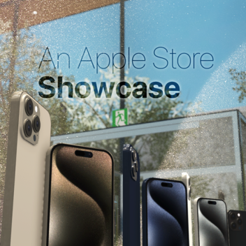 Ein Apple Store - Schaufenster