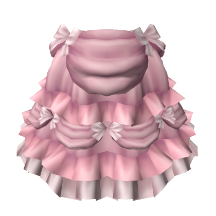 Roblox Item Ruffled Bustle Skirt in Pink