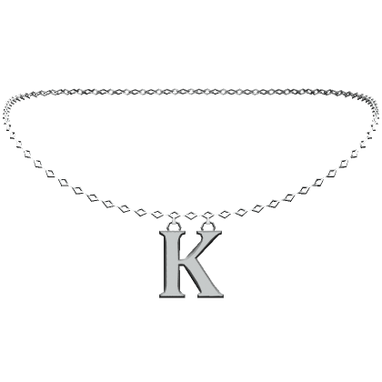 Roblox Item K: Initial Necklace (Silver)