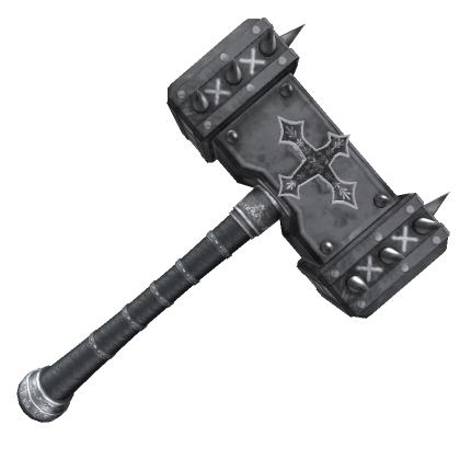 Roblox Item Grey Gothic War Hammer