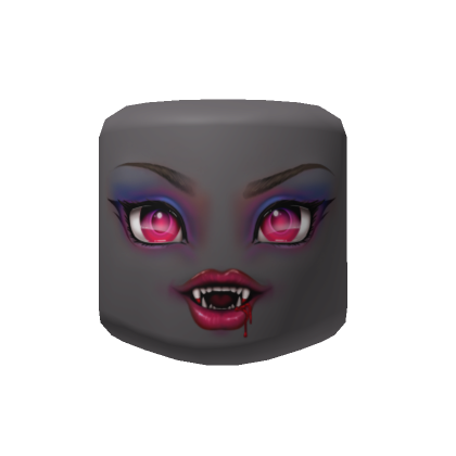 Red Vampire MakeUp Girl Face - Roblox