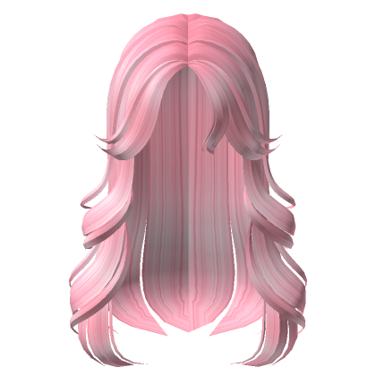 Roblox Item pink long wavy layered curls