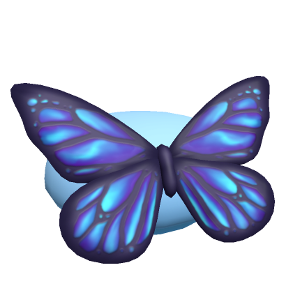 Roblox Item Butterfly Beret - Blue